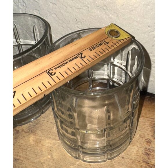 Vintage Crystal Whiskey Glasses Set Of 6 Diamond Pattern 3.5" Tall Made In China - Picture 7 of 8